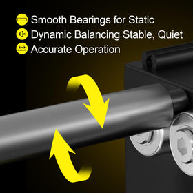 Tanfix side profile with motorcycle wheel mounted demonstrating in-use balancing convenience