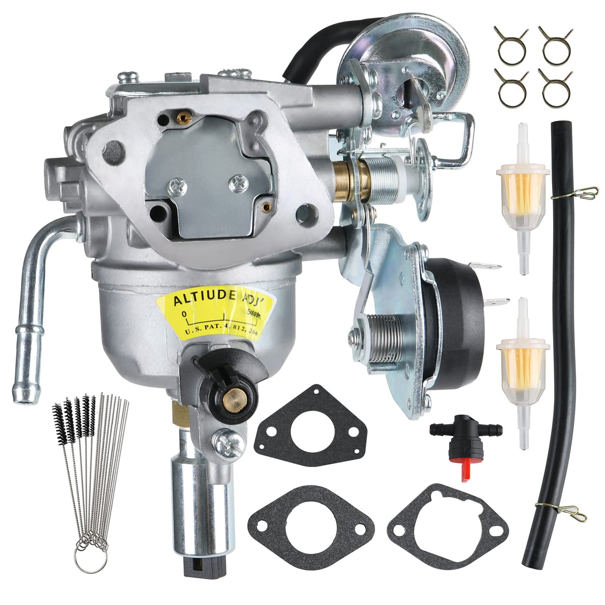 TANG carburetor front view showing ports and throttle shaft for accurate fuel control