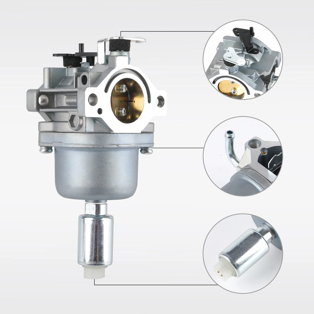 TANG carburetor installed on engine showing restored performance and fuel flow