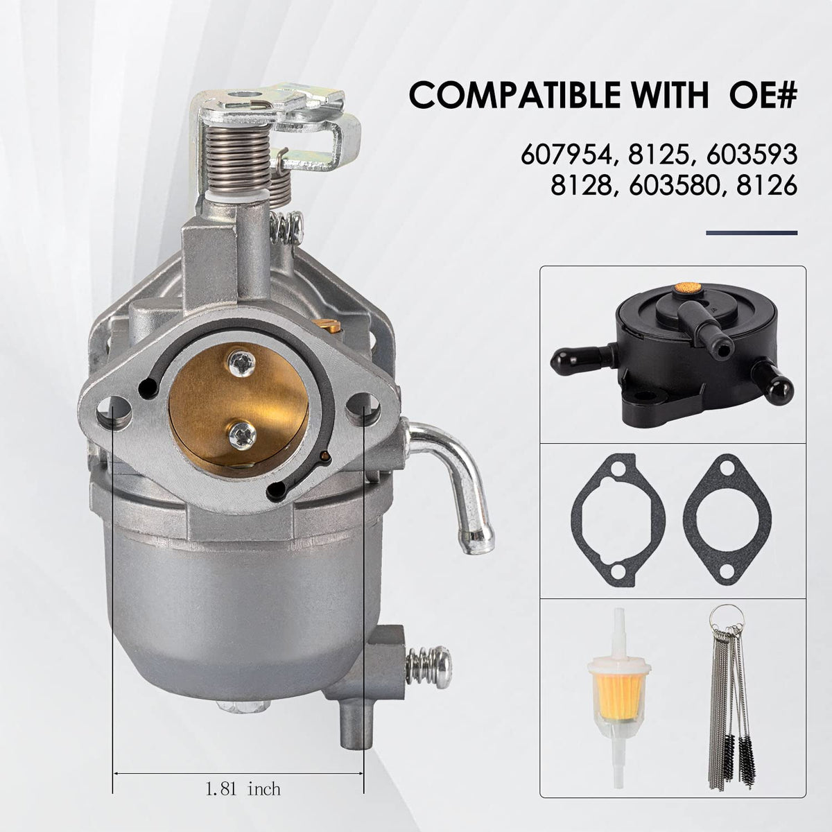 TANG carburetor side showing intake and outlet ports for accurate fitment benefit