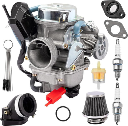 TANG GY6 carburetor front view showing compact fit and reliable replacement benefit