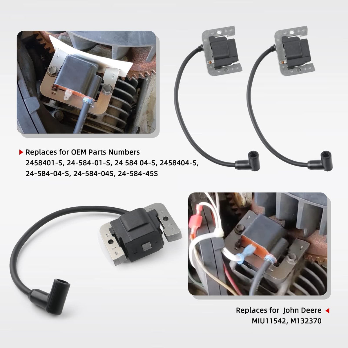 TANG ignition coil installed in engine bay demonstrating direct replacement benefit