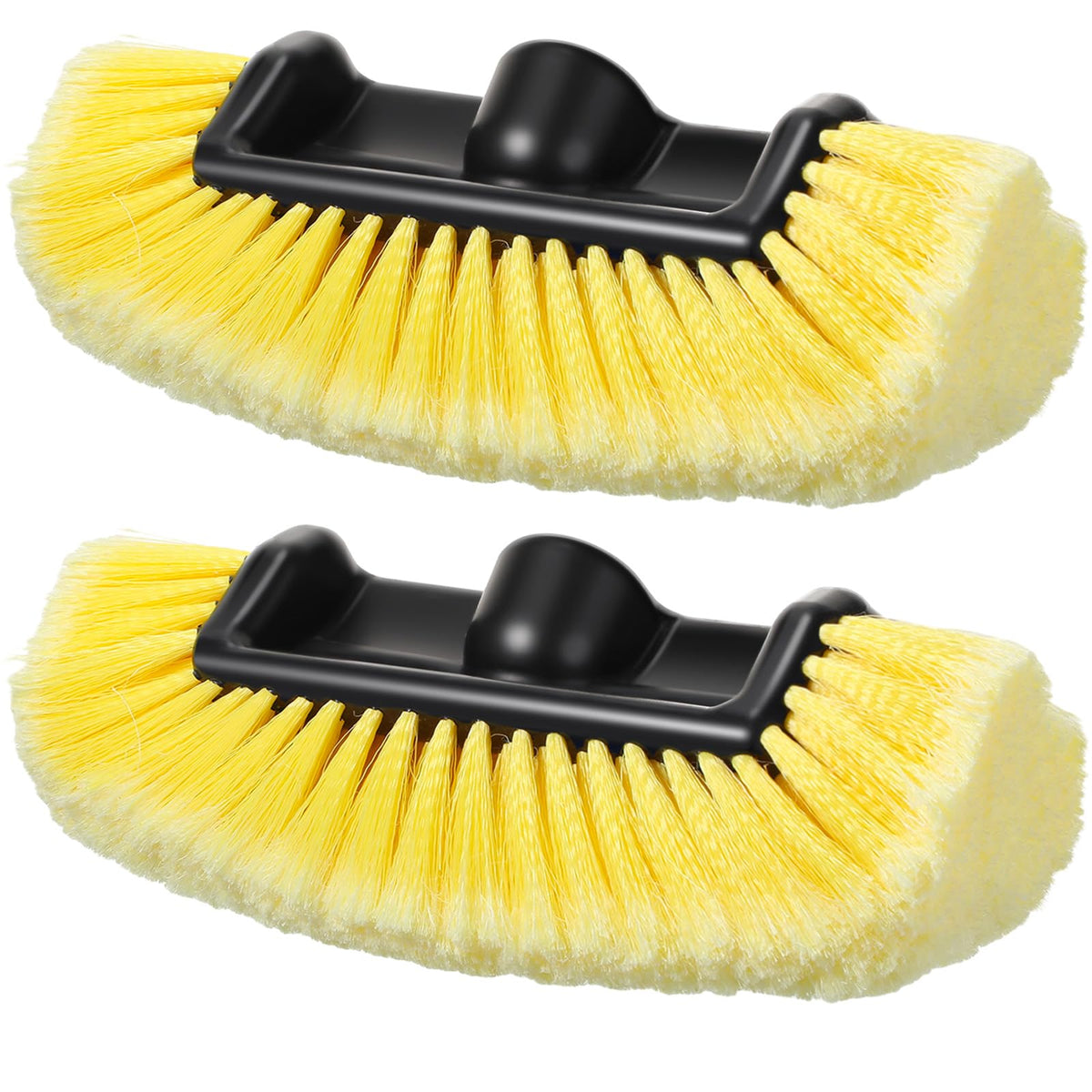 Tanlade brush head front view showing shape and coverage benefits