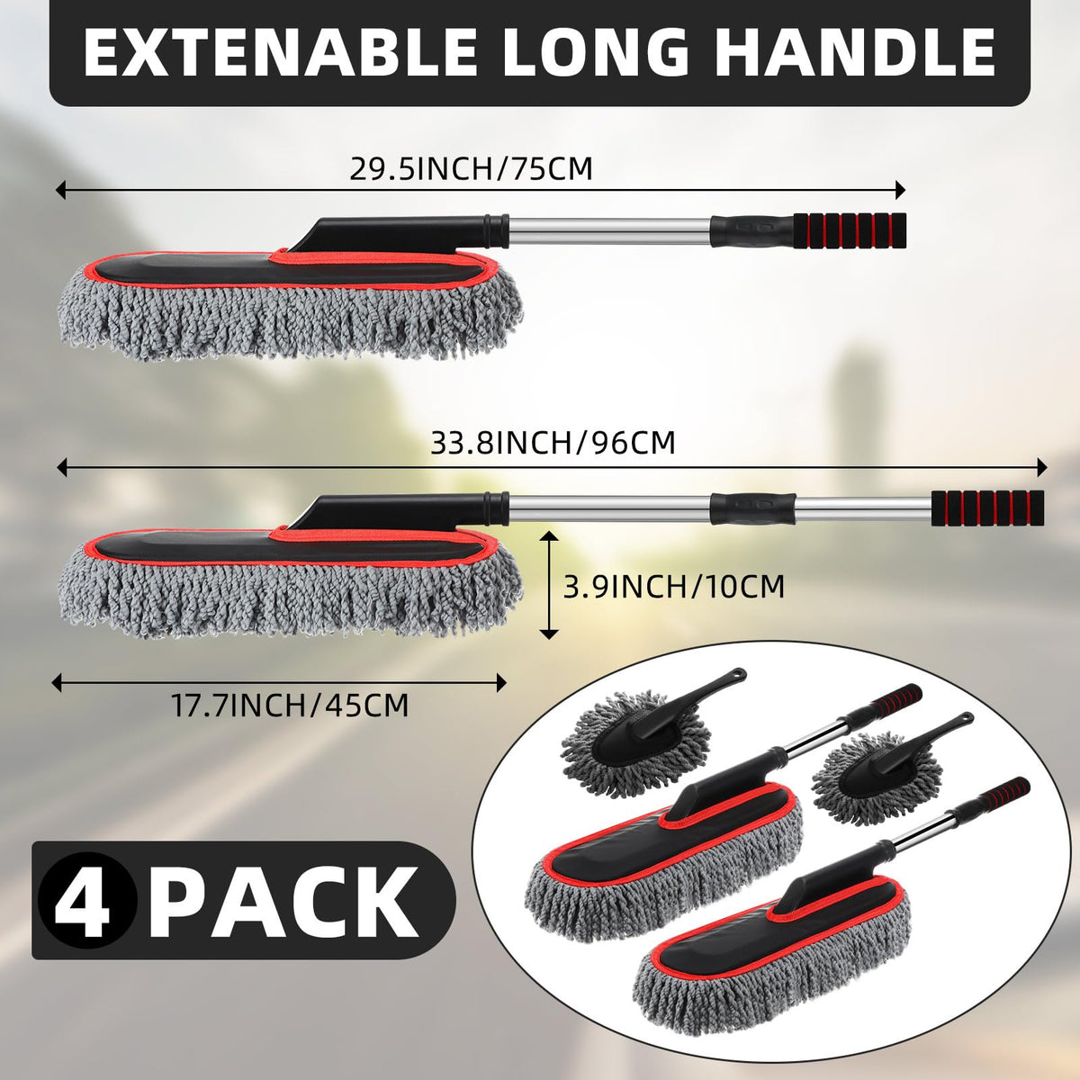 Tanlade microfiber bristles close-up demonstrating soft, scratch-free fibers for paint protection