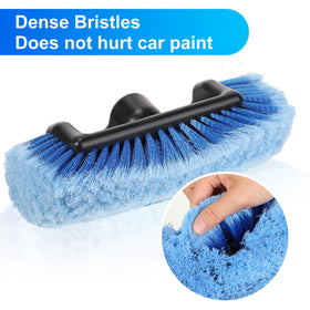 Tanlade brush with water flowing through bristles showing rinsing benefit