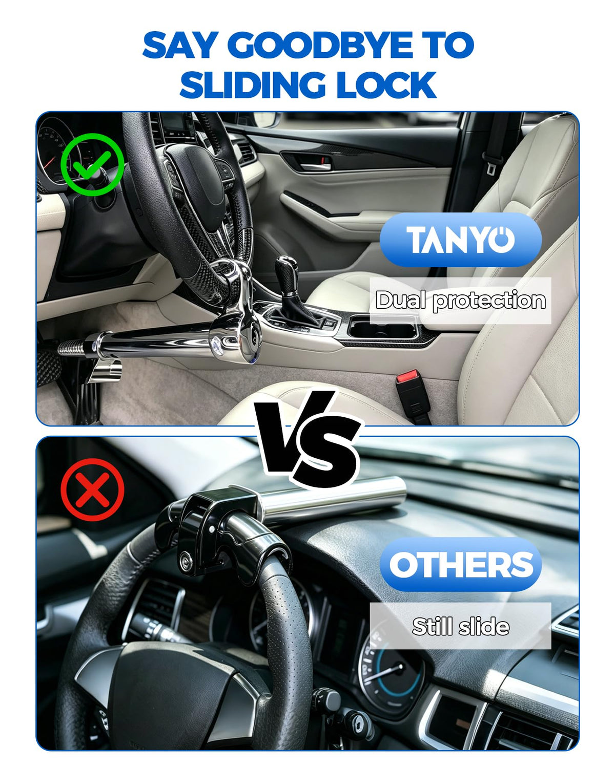 TANYO side profile extended showing adjustable length and fit range