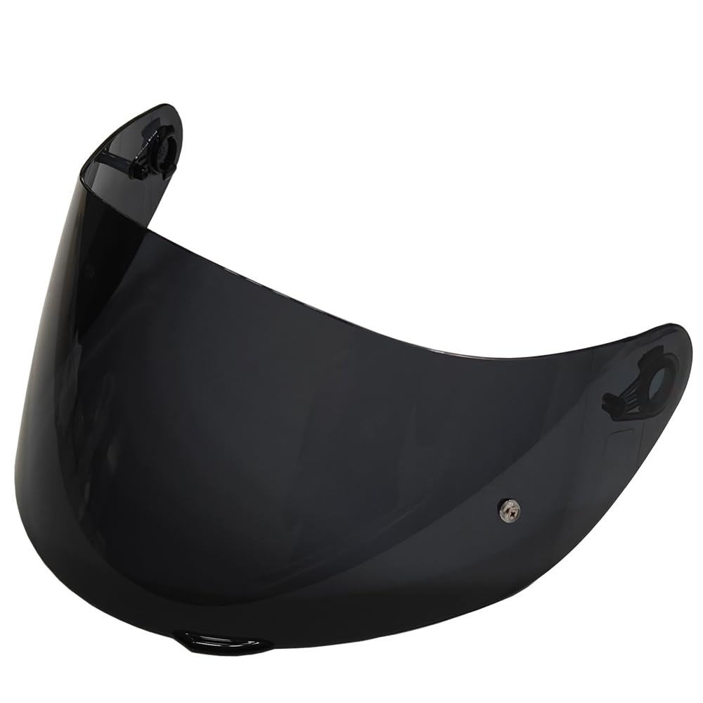 TAOHOM front view of deep-smoke visor showing shape and coverage benefit