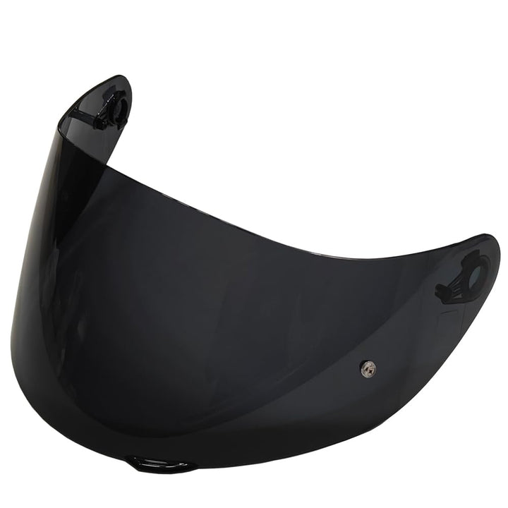TAOHOM front view of deep-smoke visor showing shape and coverage benefit