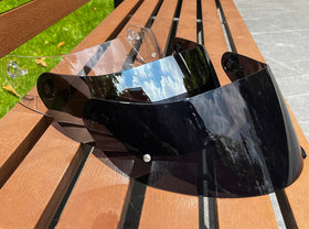 TAOHOM visor in urban riding scene highlighting sun-glare protection