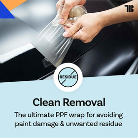 TapeManBlue applied on bumper demonstrating smooth adhesion and chip prevention