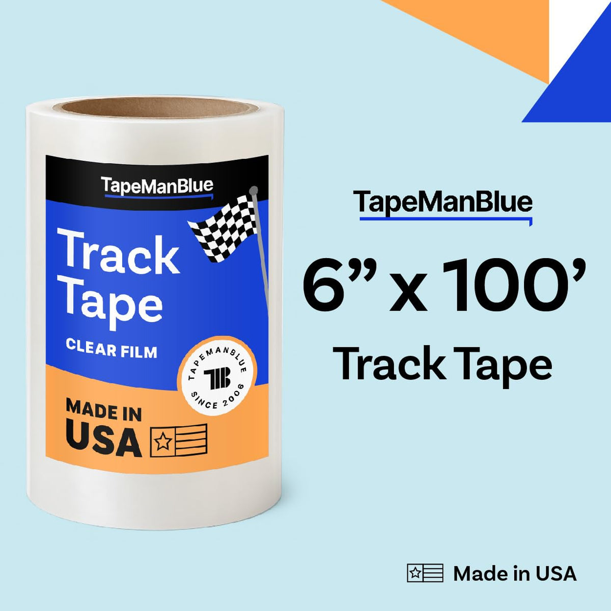 TapeManBlue close-up of film texture highlighting clear finish and protective strength