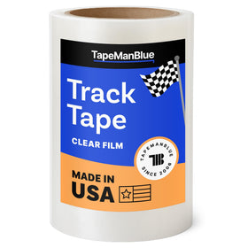 TapeManBlue roll front view showing full-width coverage and fast application benefit