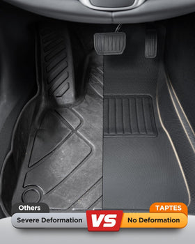TAPTES passenger mat closeup highlighting waterproof surface and protection