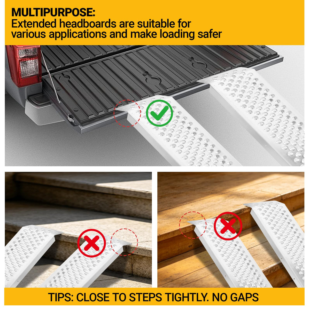 TARNANVEL ramp next to measuring tape showing size and fitment benefit