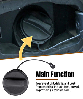 Taruimoo gas cap next to ruler showing compact size and correct scale