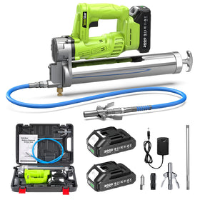 TaskStar front view of grease gun kit showing components and durability benefit