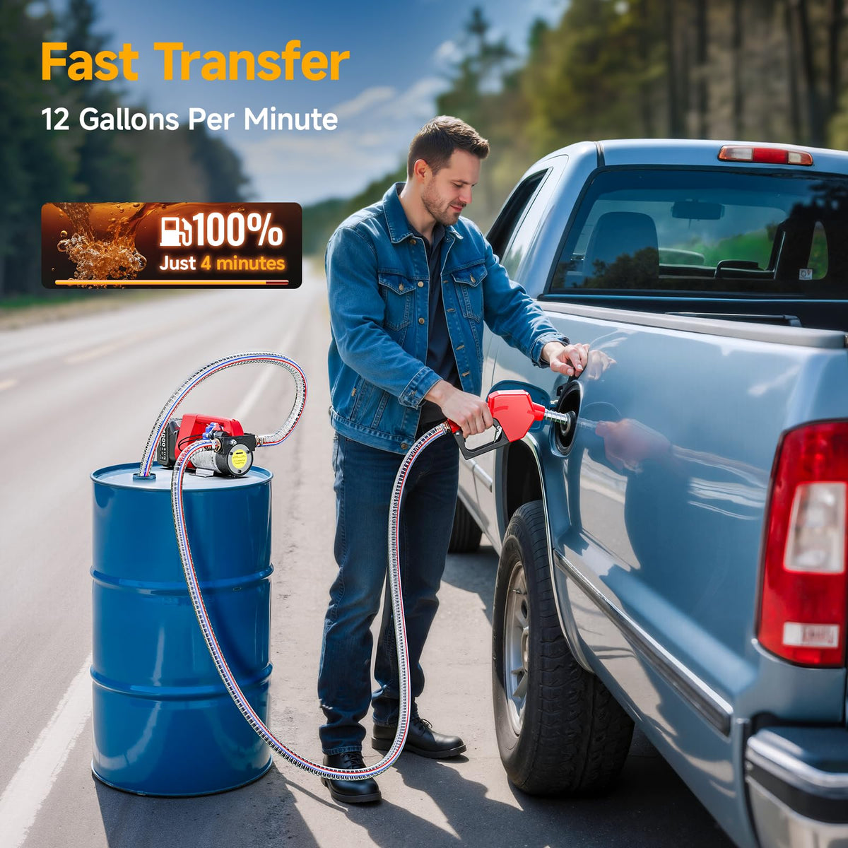 TaskStar inlet hose with inline filter protecting fuel cleanliness