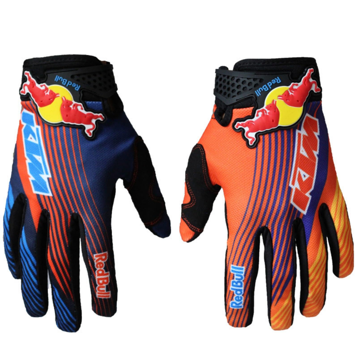 TATACLEA blue glove front view showing fit and sporty graphic benefit comfort