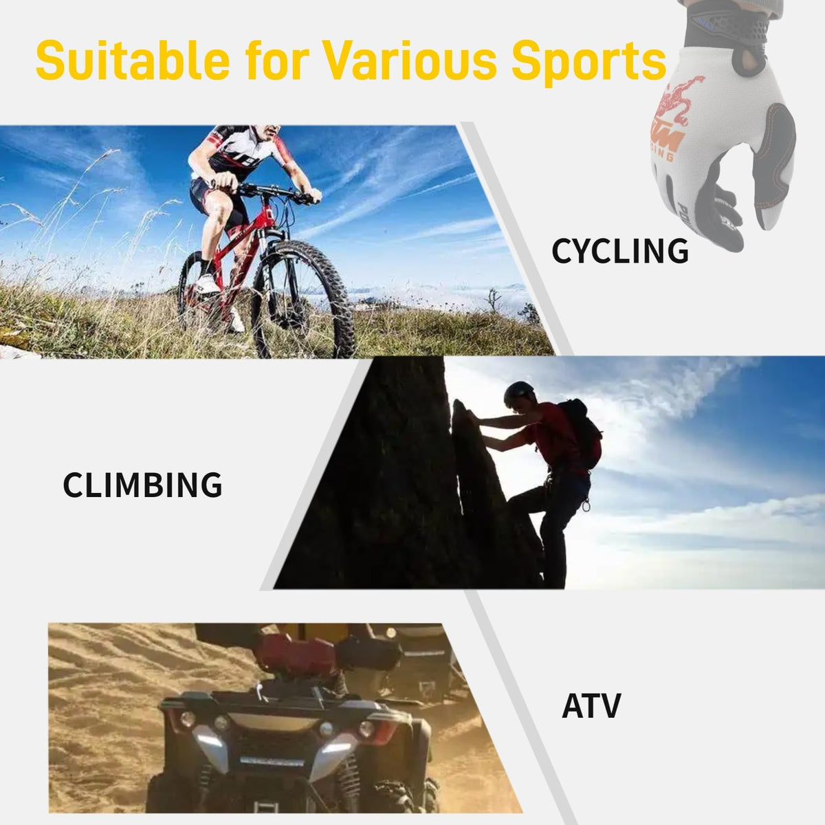 TATACLEA gloves in trail setting demonstrating breathable comfort while riding