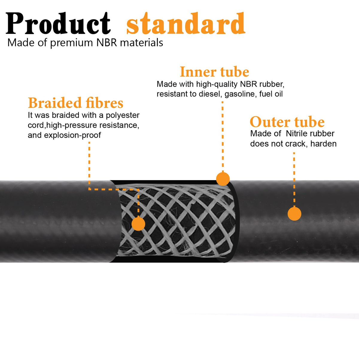 Taukealugs full-length 20ft hose laid out showing reach and flexibility