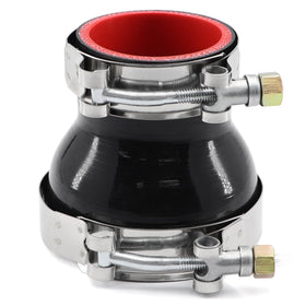 Taukealugs stainless steel T-bolt clamp detail giving even sealing and corrosion resistance