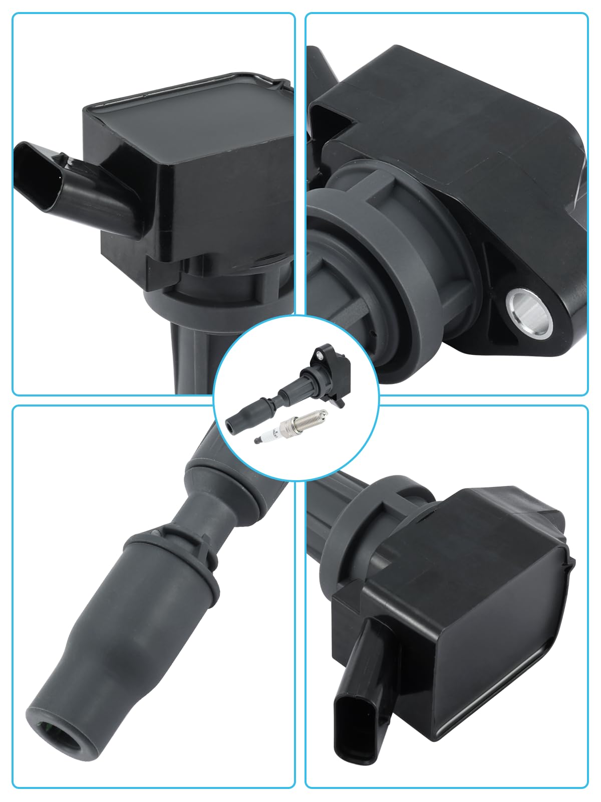 TAUTOY ignition coil close-up showing connector and corrosion-resistant terminals