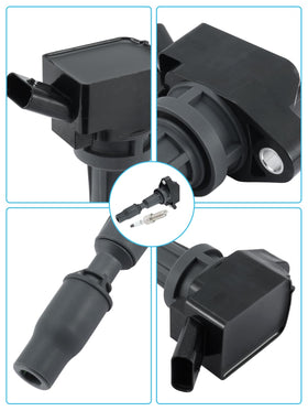 TAUTOY ignition coil close-up showing connector and corrosion-resistant terminals