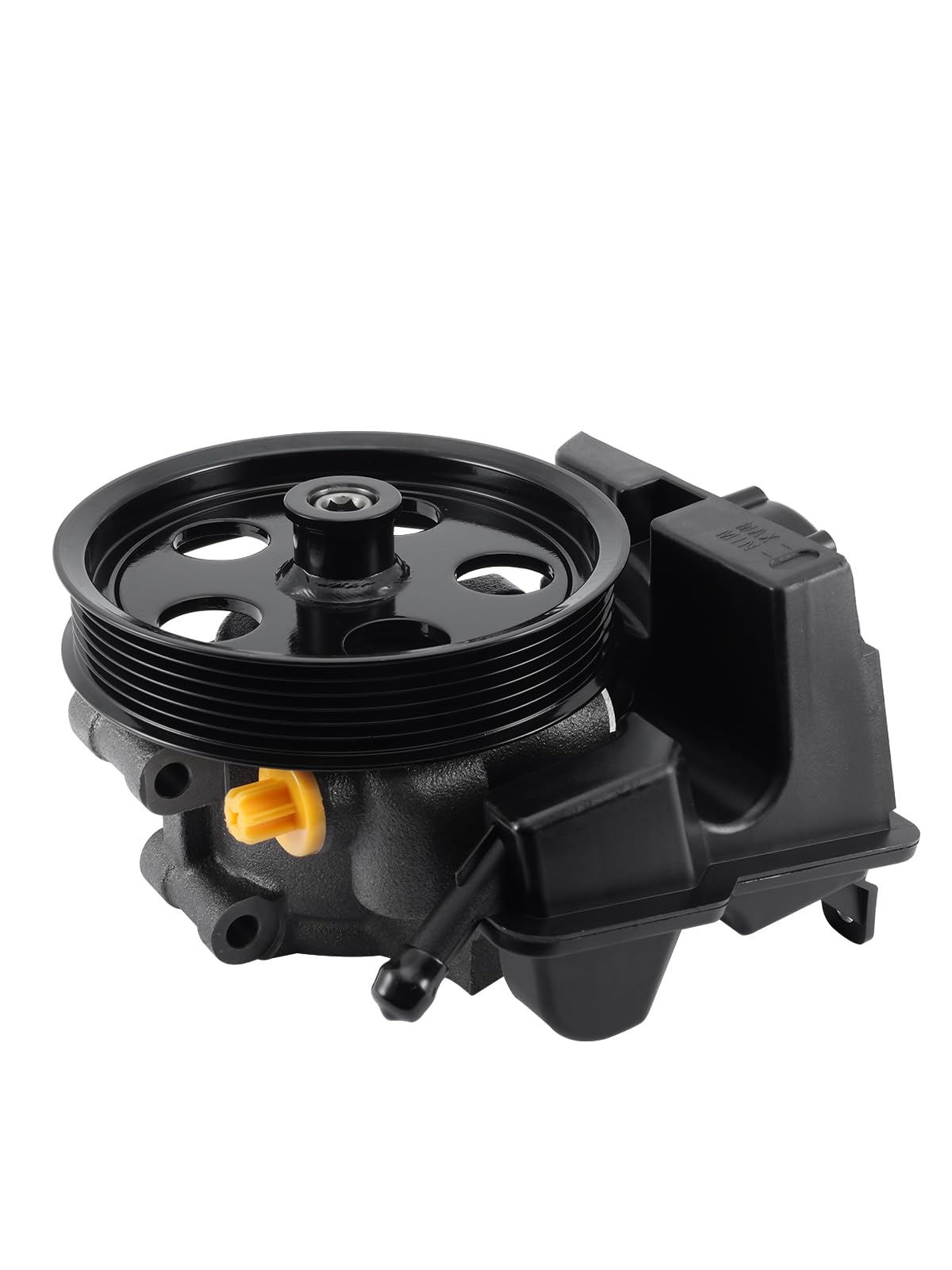 TAUTOY front assembly view showing pump, pulley and reservoir for easy replacement