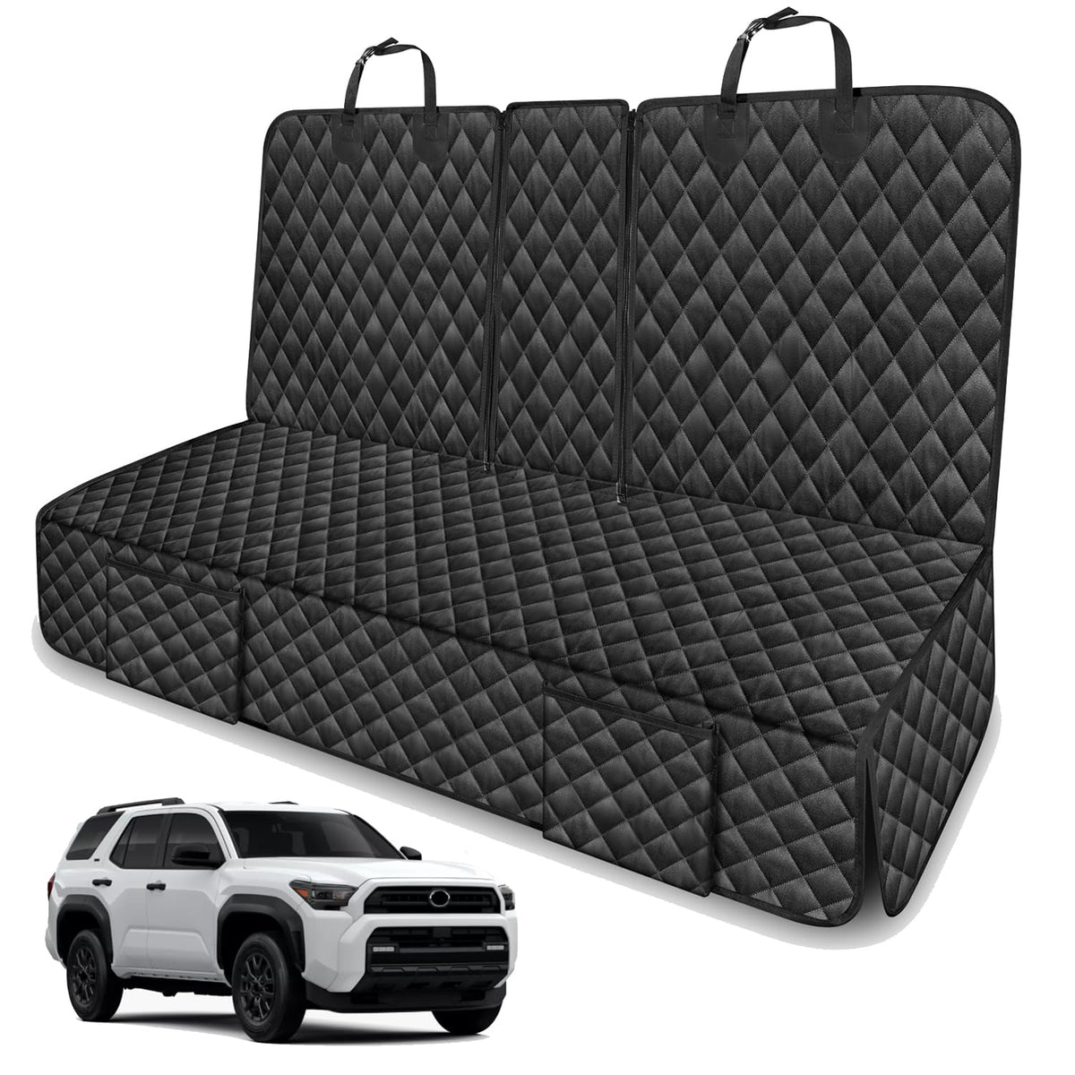 TAUYANG back seat front view showing full bench protection and neat fit