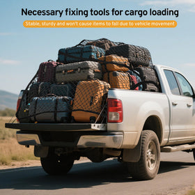 TAUYANG cargo net in pickup bed lifestyle scene showing protection benefit