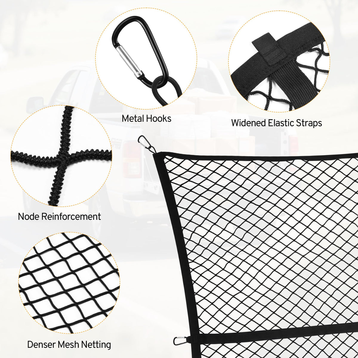 TAUYANG net stretched over boxes demonstrating secure containment
