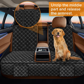 TAUYANG dog riding on cover illustrating comfort and clean vehicle interior