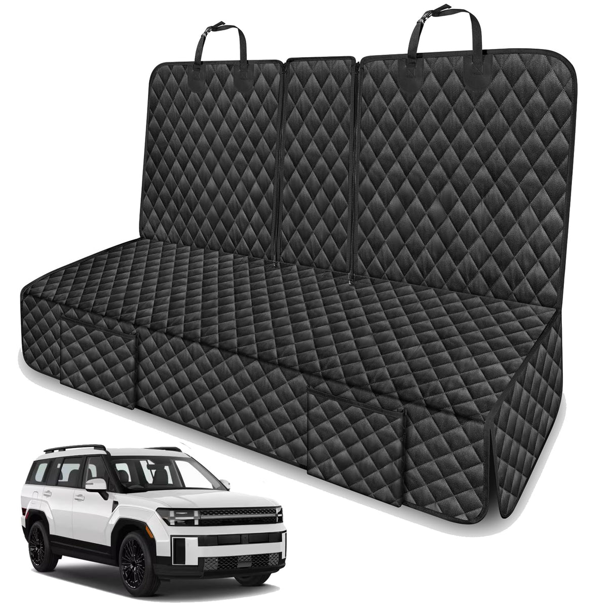 TAUYANG front overview on Hyundai backseat shows complete protection