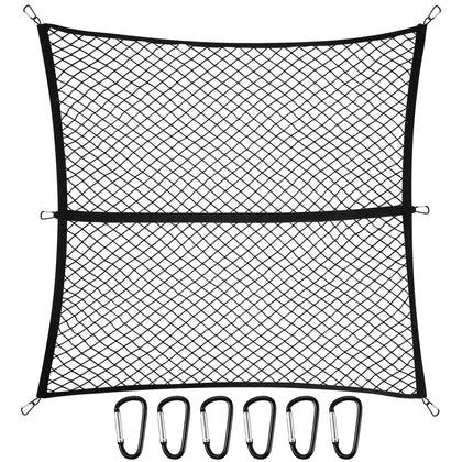 TAUYANG front view of cargo net packaging showing fit for Ridgeline and quick setup benefit