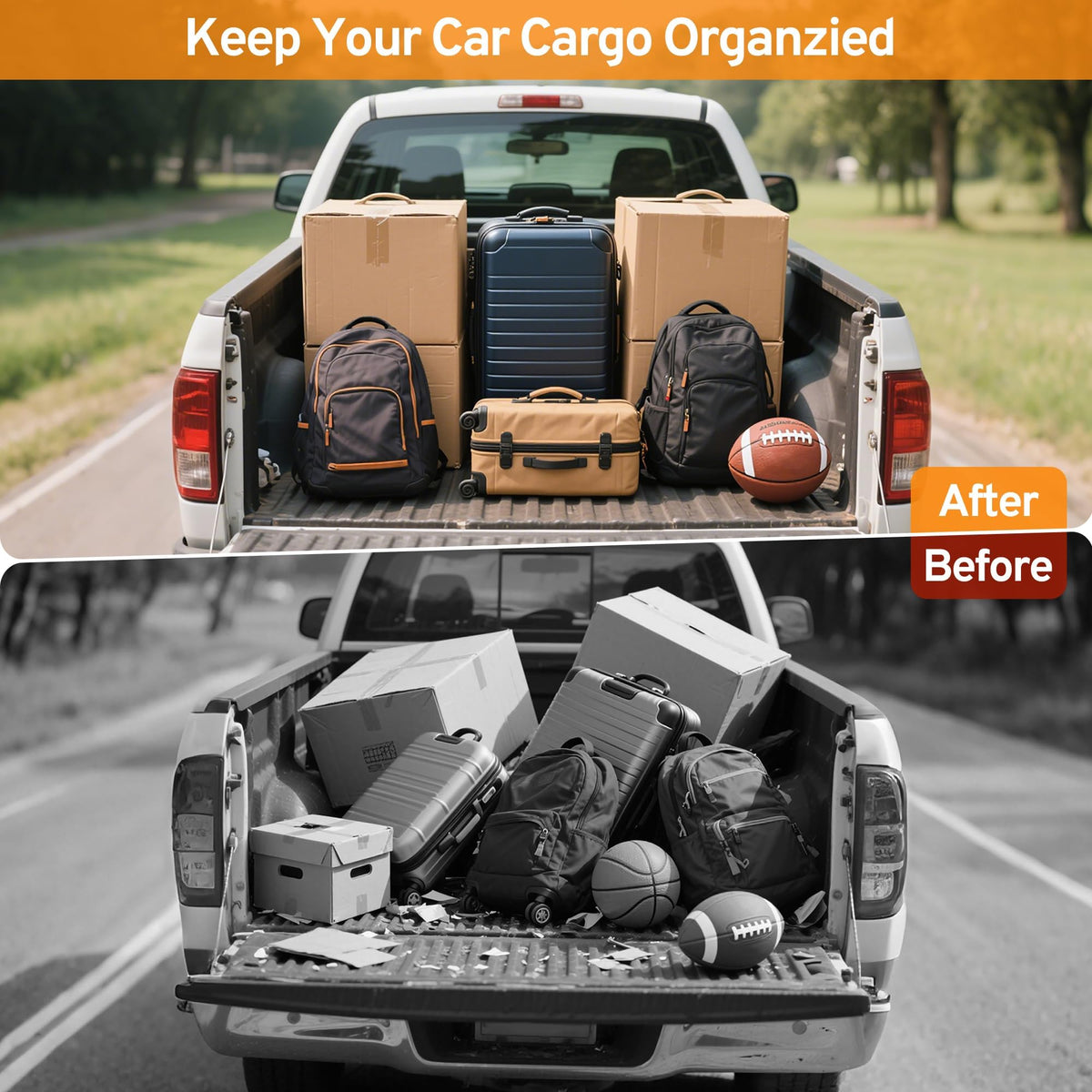 TAUYANG lifestyle shot hauling outdoor gear in a Ridgeline demonstrating convenience