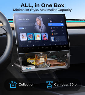 TAZENI side profile fitted under screen illustrating seamless dash integration