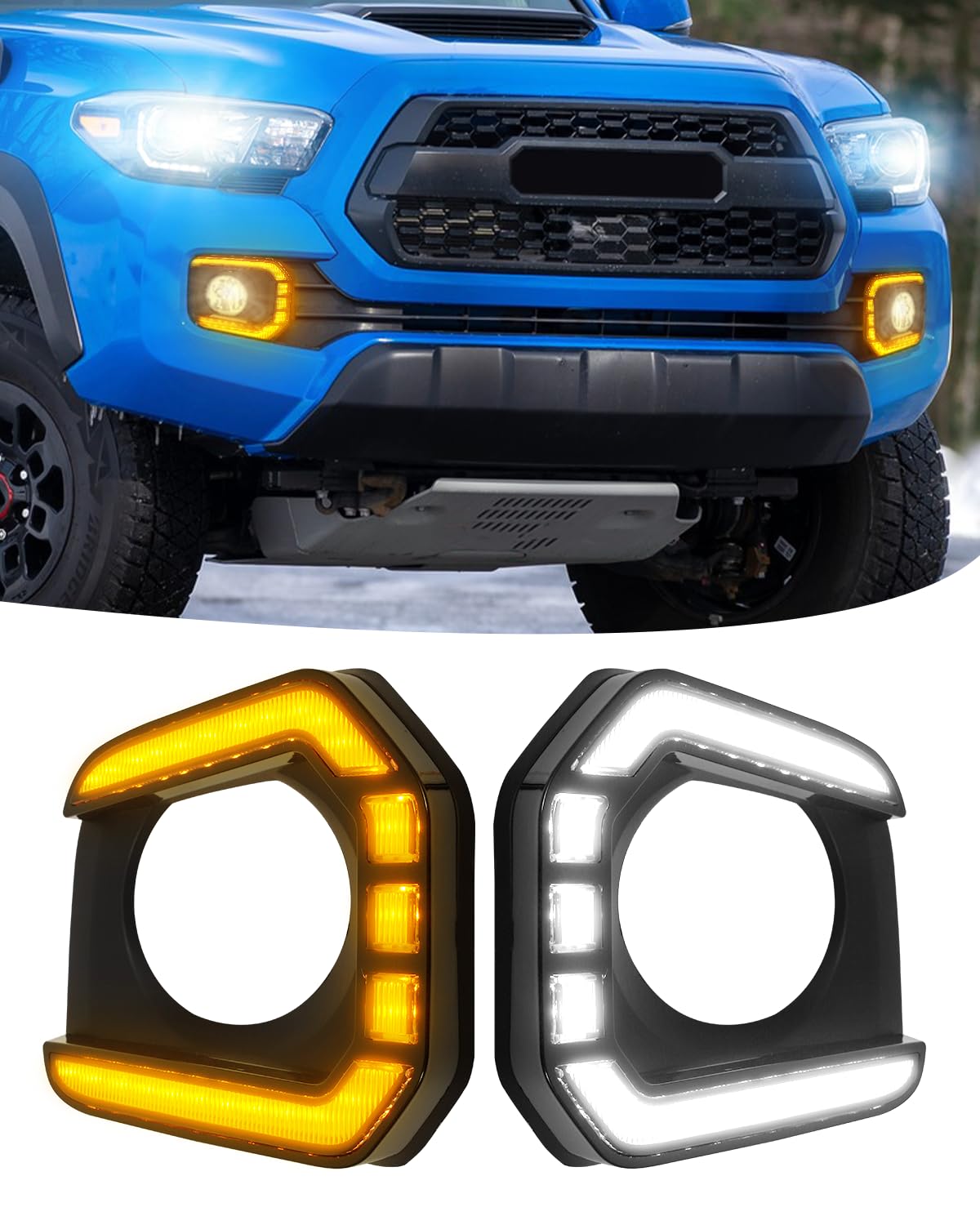 TBHOO front bezel assembly showing DRL and turn signal for modern look