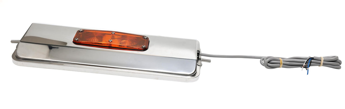 TBOZZ mirror mounted on truck side illustrating enhanced field of view and night lights