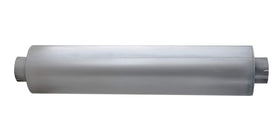 TBOZZ muffler front view showing 5 inch inlet and outlet and durable finish for easy fit