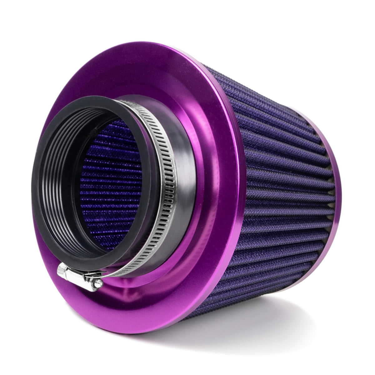 TBYUM front view purple cone filter showing compact form and airflow benefit