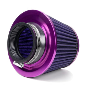 TBYUM front view purple cone filter showing compact form and airflow benefit