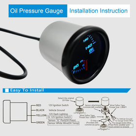 TCHENPART installed gauge in vehicle dash showing improved instrument visibility and style benefit