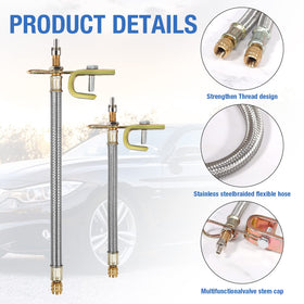 tchrules braided stainless hose close-up showing durable texture and kink resistance benefit