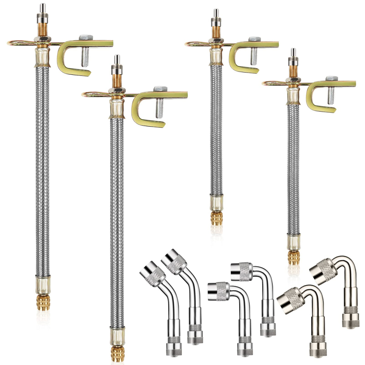 tchrules front packaging showing full 10-piece valve extender kit and quick setup benefit