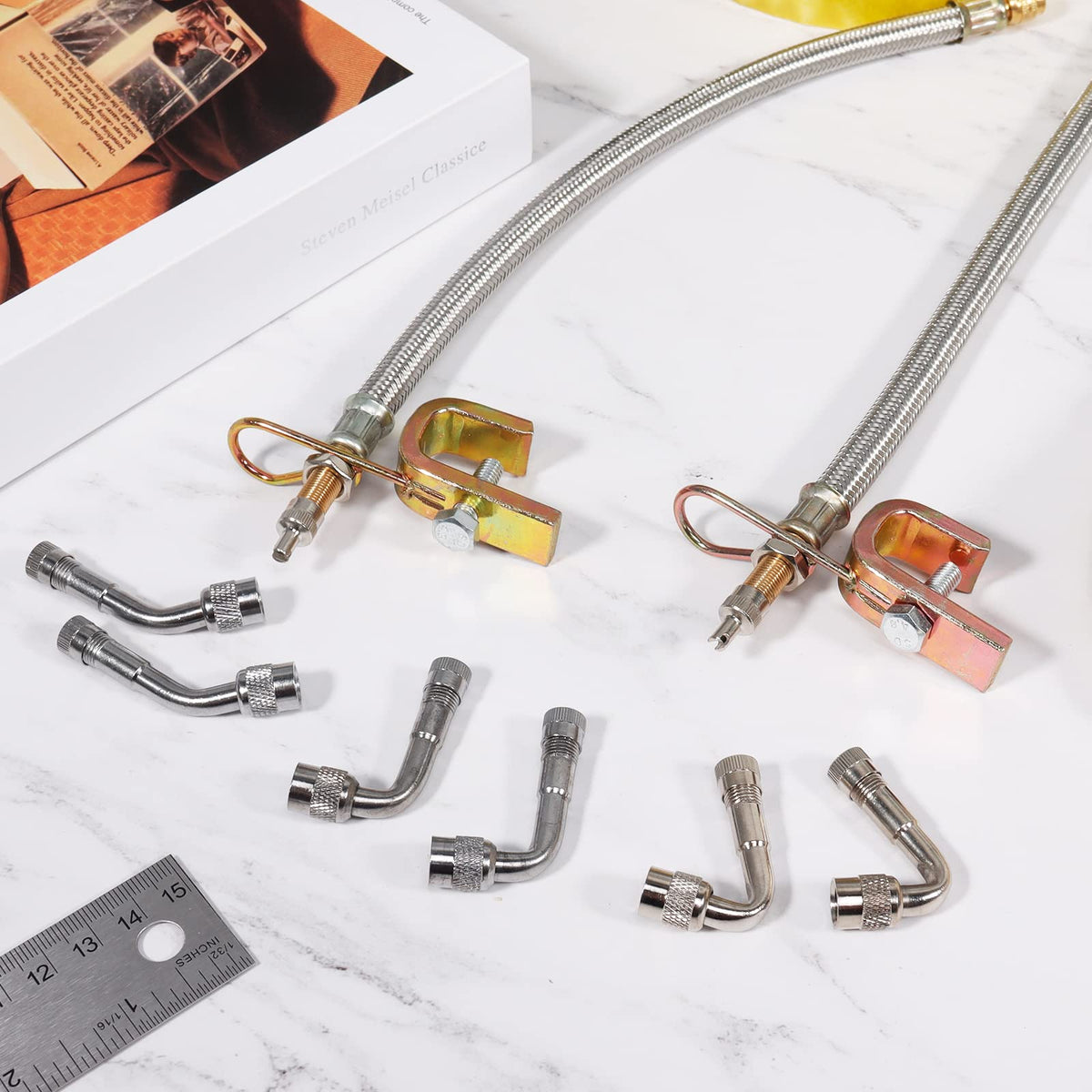 tchrules kit used on RV trailer valve showing convenient roadside inflation benefit