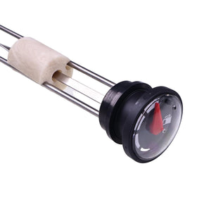 TCINDRR fuel gauge measured against ruler confirming 12 inch length