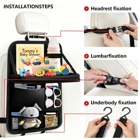 TCJJ detailed pocket layout storing bottles, snacks and toys for organised trips