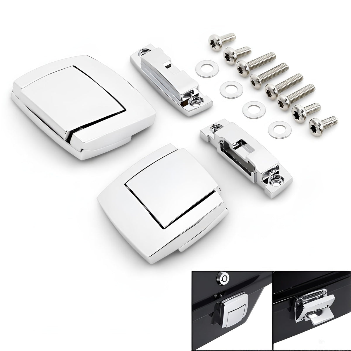 TCMI latch hardware included in package for straightforward installation