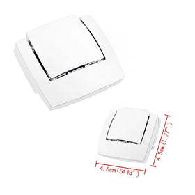 TCMI latch beside ruler for scale showing compact, direct-fit dimensions