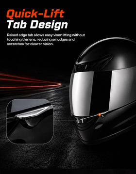 TCMT helmet visor closeup anti-scratch mirror shield for clear vision